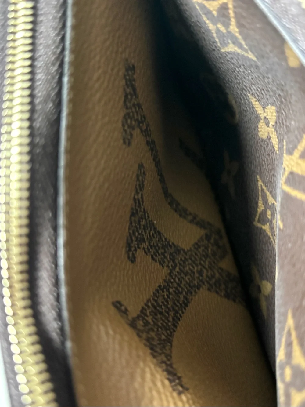 Louis Vuitton Double Zip Pochette Handbag Giant Reverse Monogram